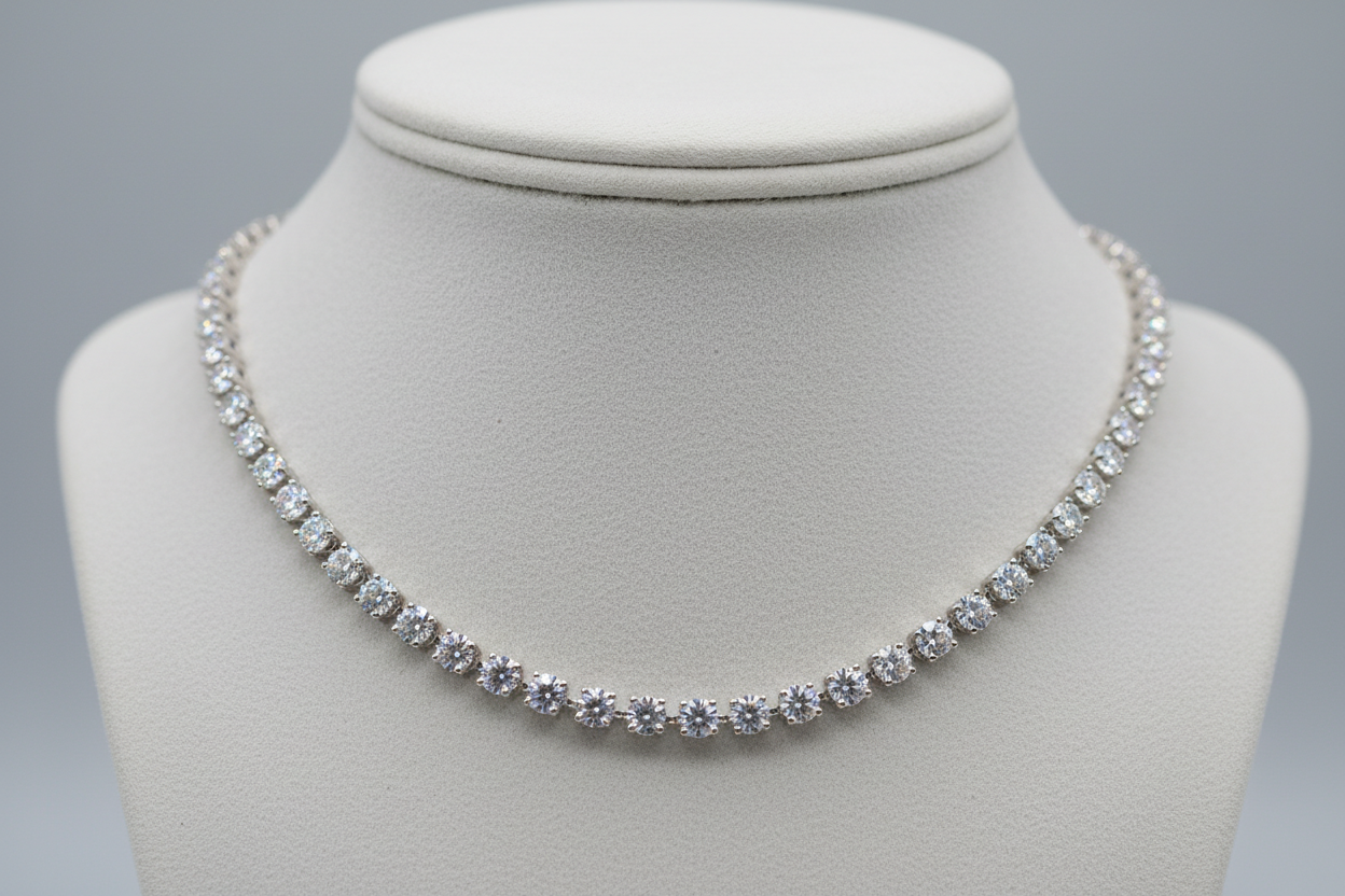 Luxury Moissanite Choker – Timeless Women’s Formal Necklace - One Size Fits All