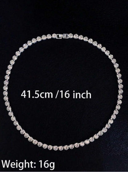 Luxury Moissanite Choker – Timeless Women’s Formal Necklace - One Size Fits All