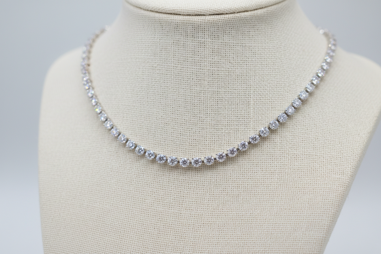 Luxury Moissanite Choker – Timeless Women’s Formal Necklace - One Size Fits All